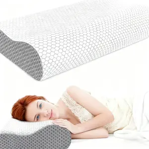 1count pillow contoured memory foam pillow slow rebound neck pillow memory neck comfortable sleep,Christmas Thanksgiving gift Supportive Memory Foam