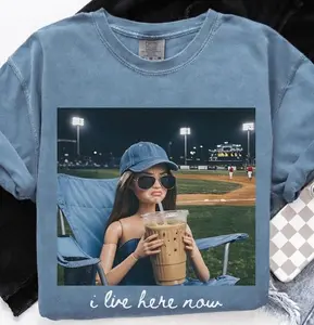 Funny Barbie Ballfield Dark Comfort Colors T-shirts, Funny I live Here Now Shirt, Softball Ball Mom Tee, Baseball Mama Tee