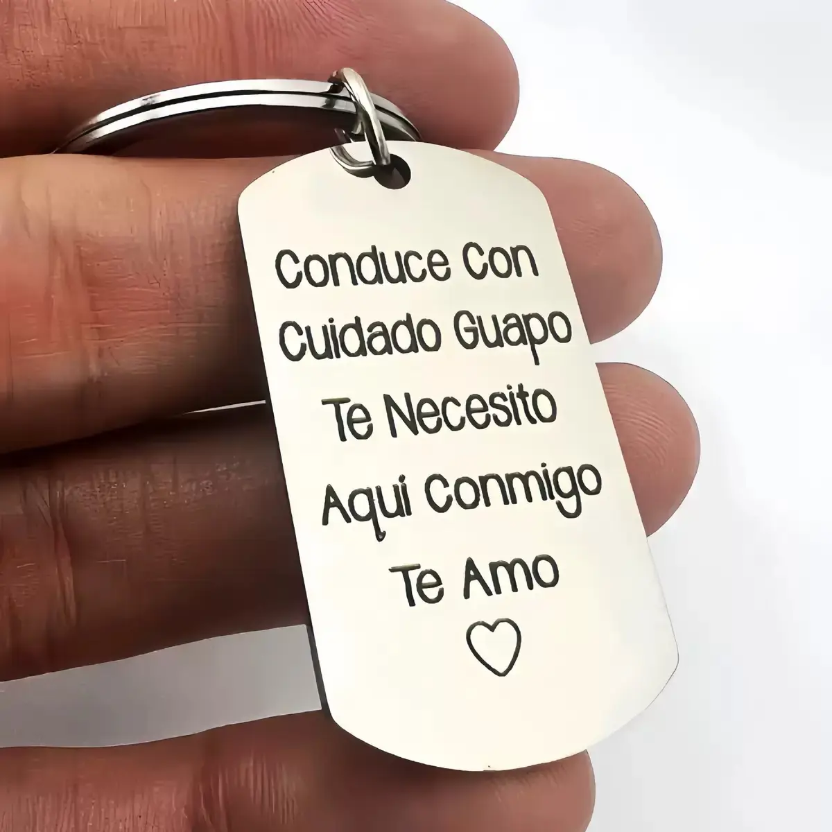 Stainless Steel Keychain,Personalized ConciseLetter Pattern Metal Keychain for Men &Women, Trendy All-match & Exquisite Keychainfor Birthday Gift