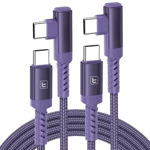 USB C to USB C Charger , 60W Type C   Cord, Right Angle Fast  USBC to USBC  for  17 16 15 Pro Plus Pro Max Air, MacBook Air/ S25 Ultra /S24/ Note 20