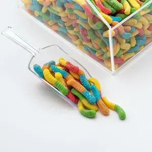 Gummy Sour Neon Worms - Sour and Soft Gummy Candy with Fruity Flavors - 4 oz & 8 oz & 1 lb Bag