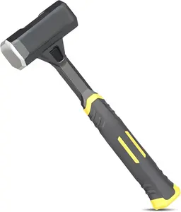 2lb Sledge Hammer - Heavy Duty Forged Forged One Piece Steel Construction with Fiberglass Handle, Perfect for Demolition, Construction, and Driving Stakes