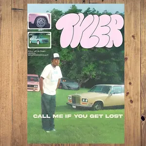 Call Me If You Get Lost" Hip-Hop Album Canvas Poster - Frameless Rapper Art for Bedroom Aesthetics, 12x18 inches