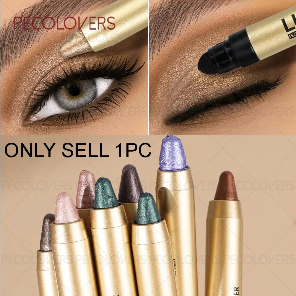 6 Counts/set 2-in-1 Glam Pack Glitter Sparkly Shimmer Eyeshadow Sticks, Creamy Crayon Pencils, Waterproof Long-Lasting Eye Makeup Set, Ideal Christmas Gift
