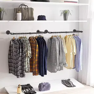 Clothes Rack Clothes Hanger Pole, Garment Bar, Closet Organizer, Garment Hanging Rod, Super Strong Bearing Metal Pipe, 2X