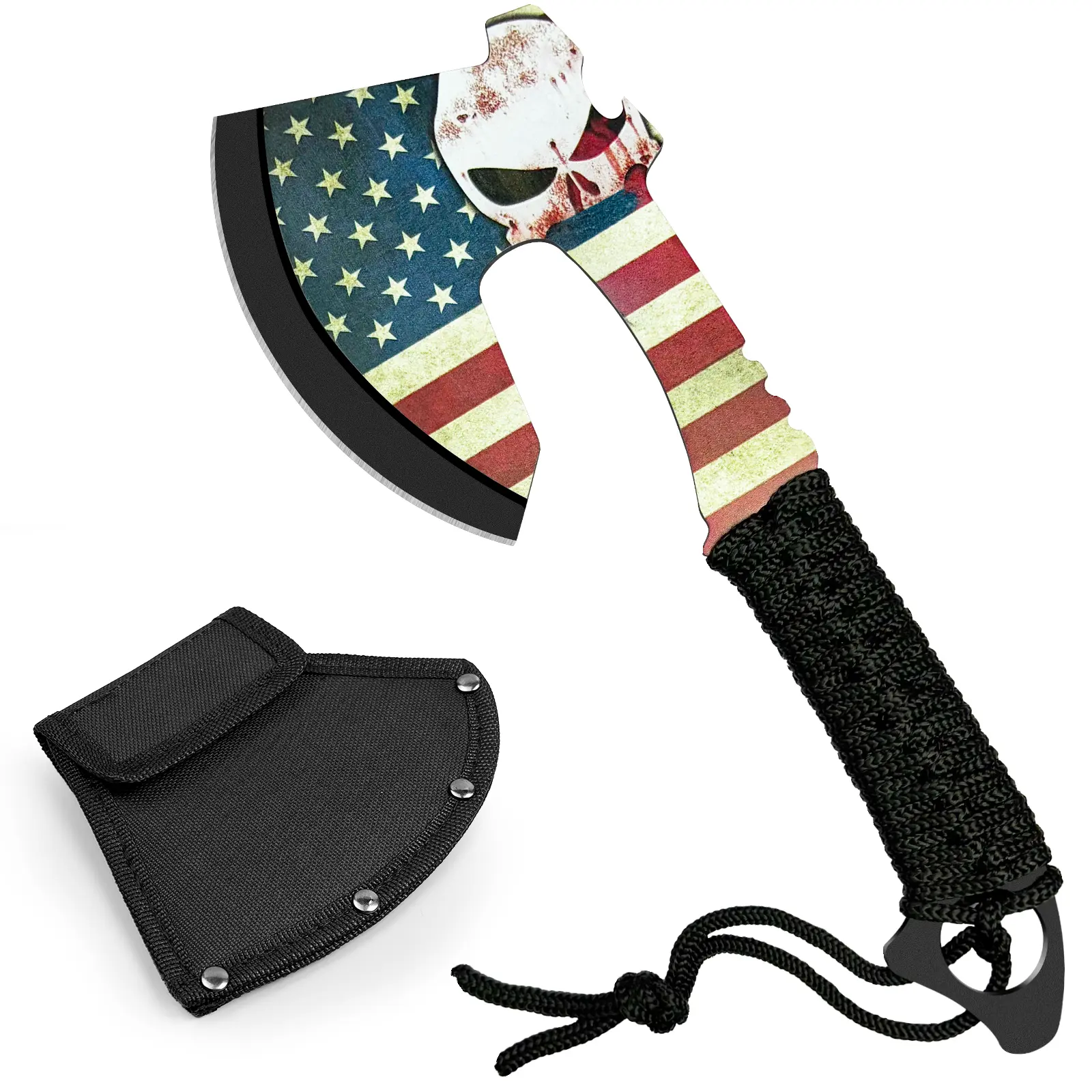 13-inch Camping Hatchet with Sheath, Lightweight Survival Lightweight Tools, Multipurpose Portable Outdoor Utility Tool for Hiking, Campfire Prep, Multipurpose Tool