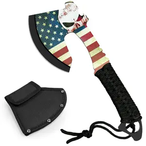 13-inch Camping Hatchet with Sheath, Lightweight Survival Lightweight Tools, Multipurpose Portable Outdoor Utility Tool for Hiking, Campfire Prep, Multipurpose Tool