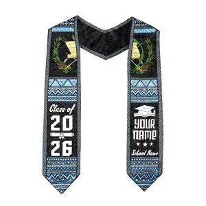 Custom Guatemalan American Graduation Stole Personalized Name School Details, Class of 2026 Cultural Sash, Unique Senior Gift for College Ceremony Outfit