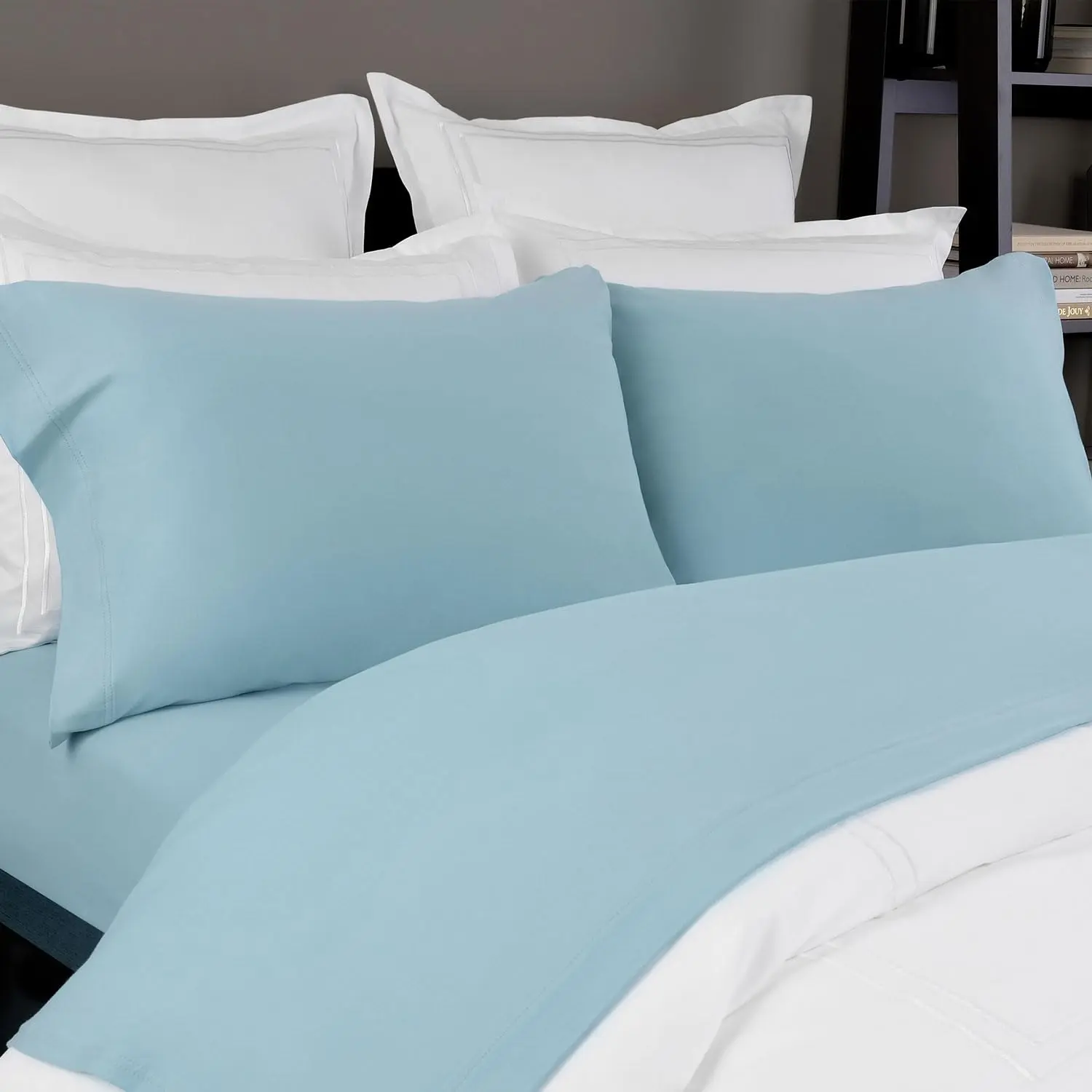 Briarwood Home Jersey Sheet Set 4pc Knit Bedding Set Pure Cotton Bed Sheet Set Breathable Deep Pocket Easy Fit Comfortable Cozy T-Shirt Soft Sheets Premium Cotton Bedding Set (Sky Blue, King)