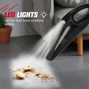 Cordless Car Vacuum High Power, 12000Pa/2000mAH, Mini Vacuum with Flexible Hose and Pet Brush, 2.5H Fast Charge, Portable Vacuum for Car Interior Home Cleaning