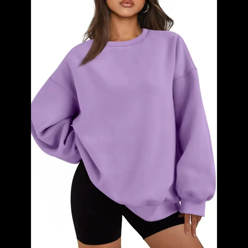 Round neck sweatshirt in red