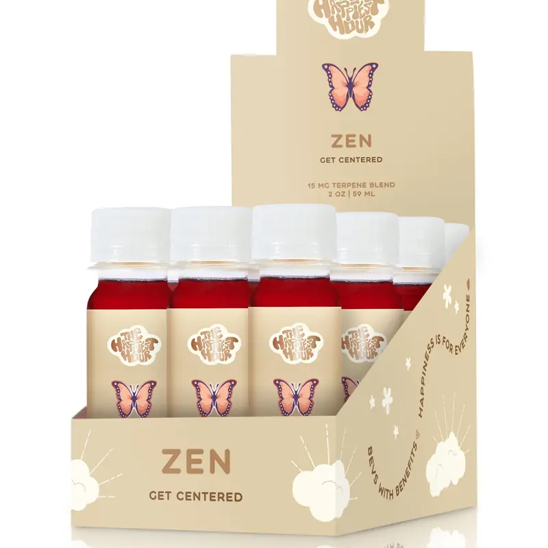 ZEN - Strawberry Basil Stress Relief, Uplifting & Refreshing Energy Wellness Vitamins Supplement Health Shots