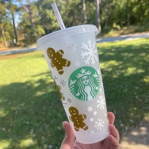 Gingerbread Snowflakes Starbucks Coldcup