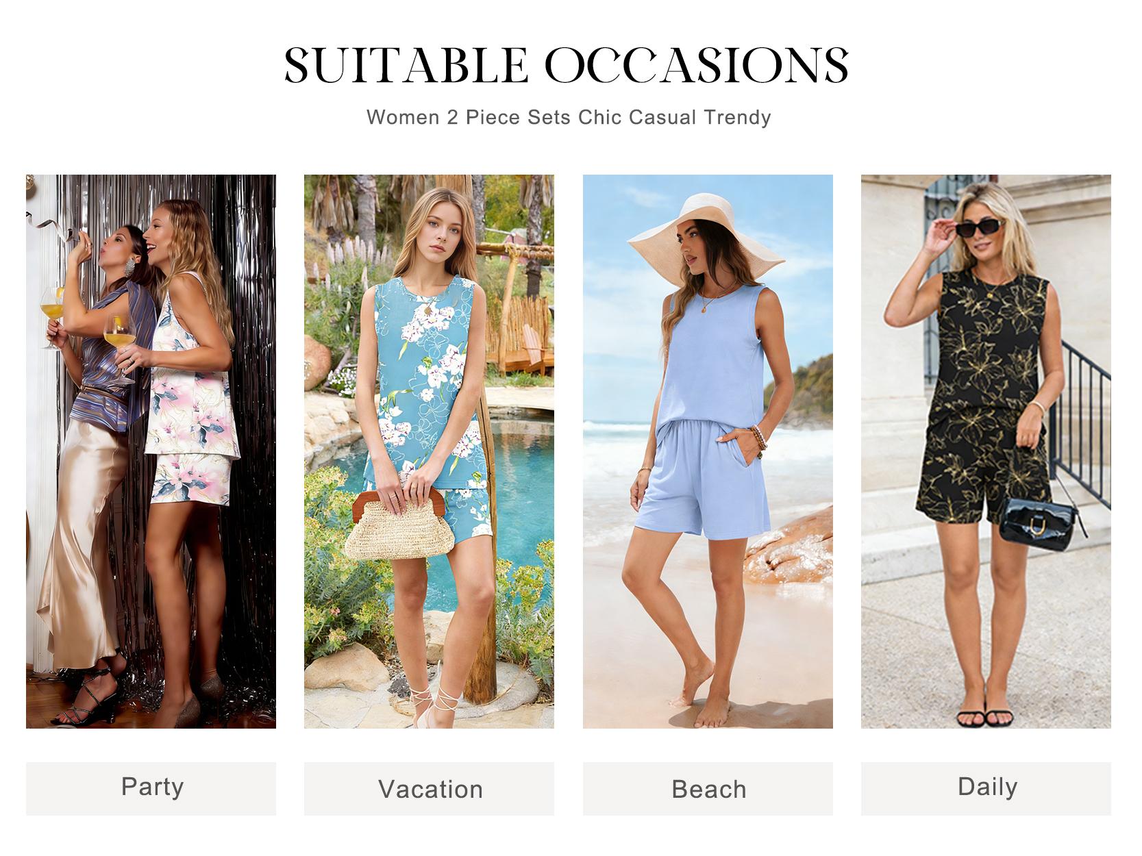 AUSELILY Cloud Soft 2 Piece Sets for Women Crew Neck Sleeveless Top and Shorts Lounge Casual Home Outfit