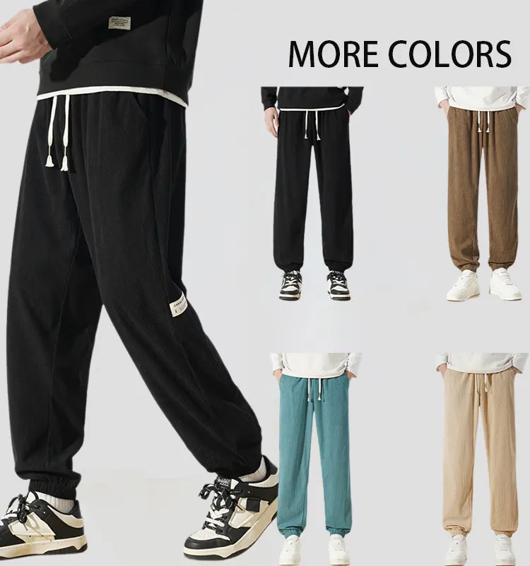 Men's Athletic Pants 2-Pack, Plain Loose-Fit Wide-Leg Polyester Clothes, Ultra-Soft & Breathable for All-Season Basketball & Running