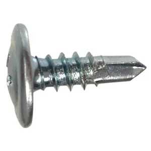 212 MAIN No. 8 Truss Head Self-Drilling Tip Lath Screw, 1.25 in., Zinc Finish, for Sailing Water Sports Activities