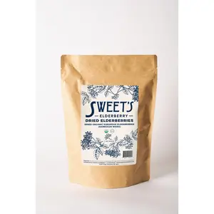 Dried Black Elderberries - Organic - 1 Pound