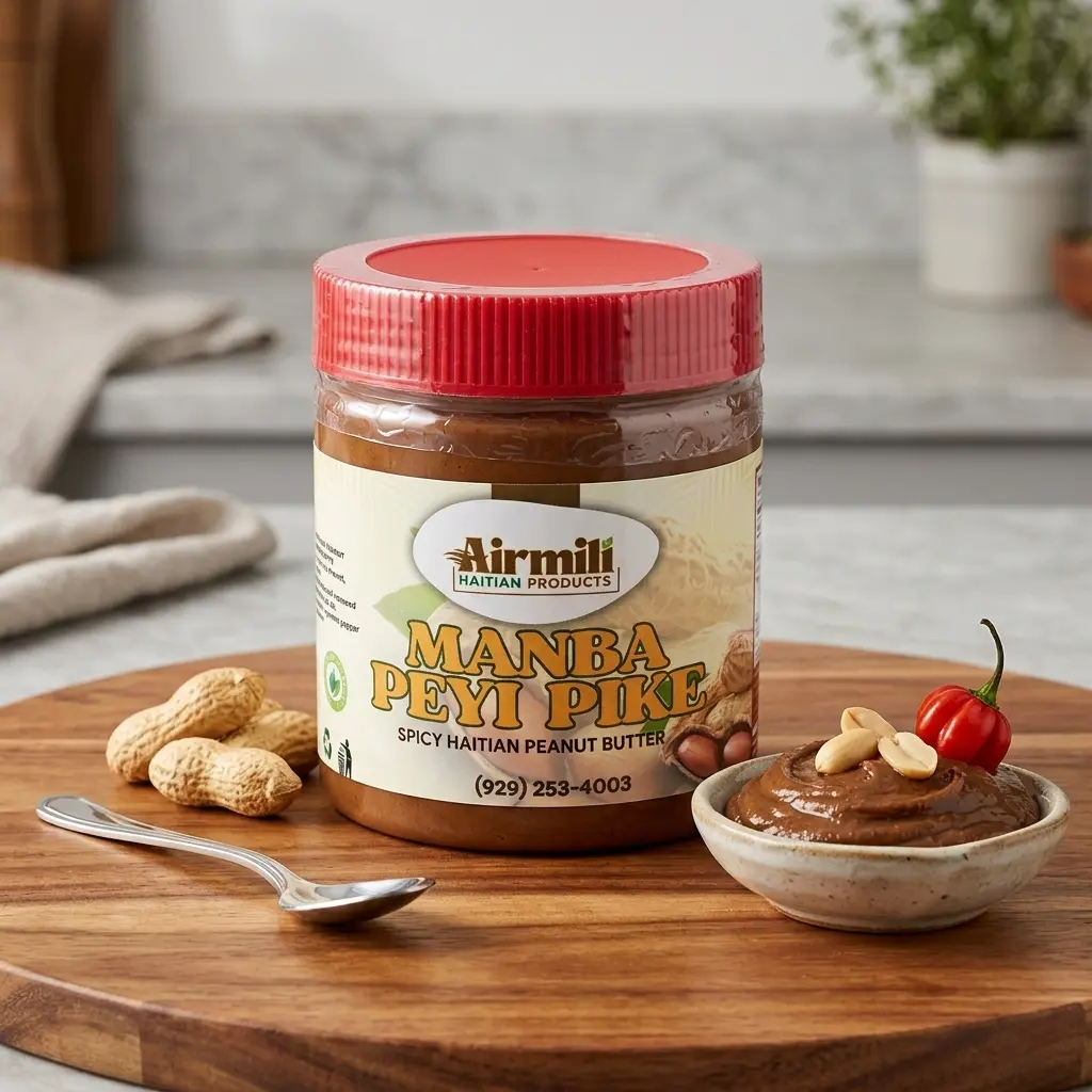 Airmili Manba Peyi Pike Spicy Haitian Peanut Butter 929 253 4003 Authentic Flavor