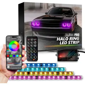 Aura Pro Halo Accent Lights for 2008-2023  Challenger with App & Remote Control,  Neon Accent Lighting Accessories, 12" Multi-Color LED Strip