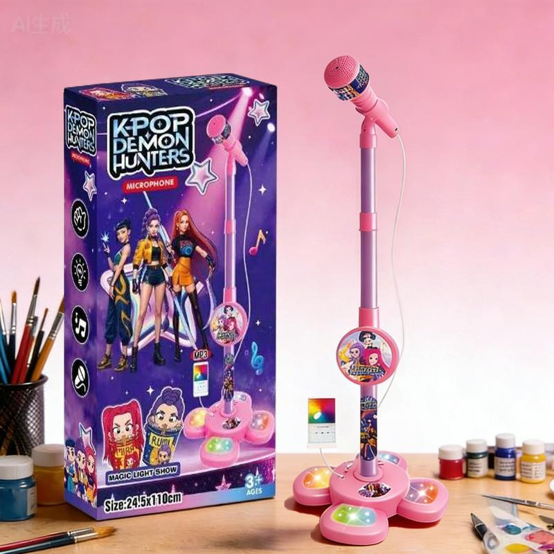Unleash Your Child's Inner Pop Star! This Karaoke Microphone Toy with Colorful LED Lights & Built-in Music Encourages Singing, Boosts Confidence, and Makes a Perfect Birthday Gift for children Aged 3-8. Fun, Educational, and Hours of Entertainment!
