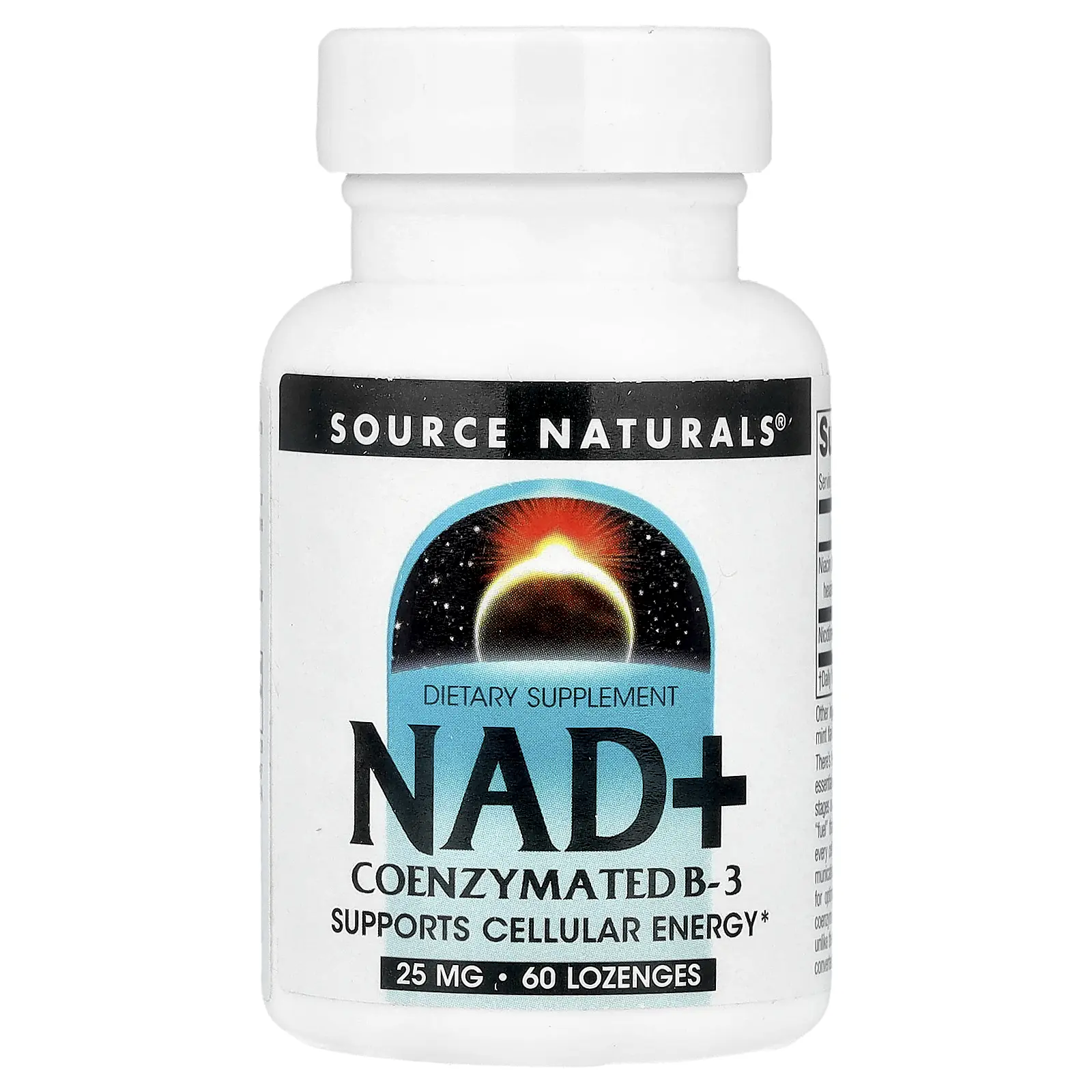 Source Naturals NAD+, Coenzymated B-3, 60 Lozenges