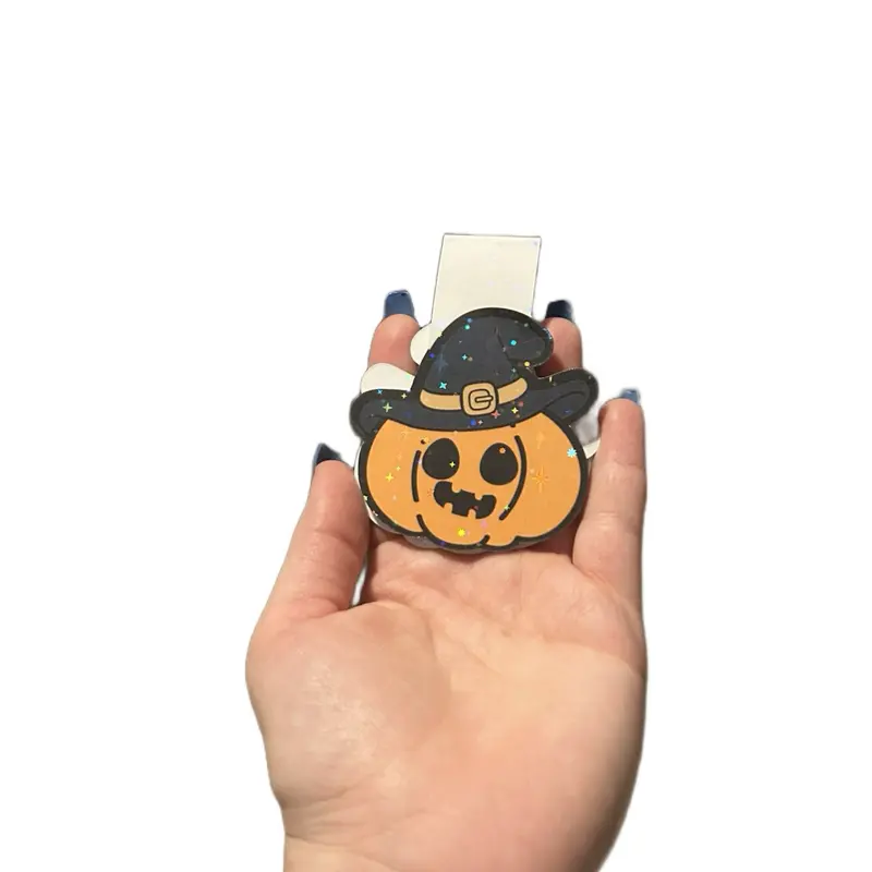 Witchy Jack-o-lantern magnetic bookmark!