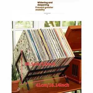 Iron Art Vinyl Record Storage Rack, Removable Desktop Magazine Holder, Stylish Organization for Home Decoration