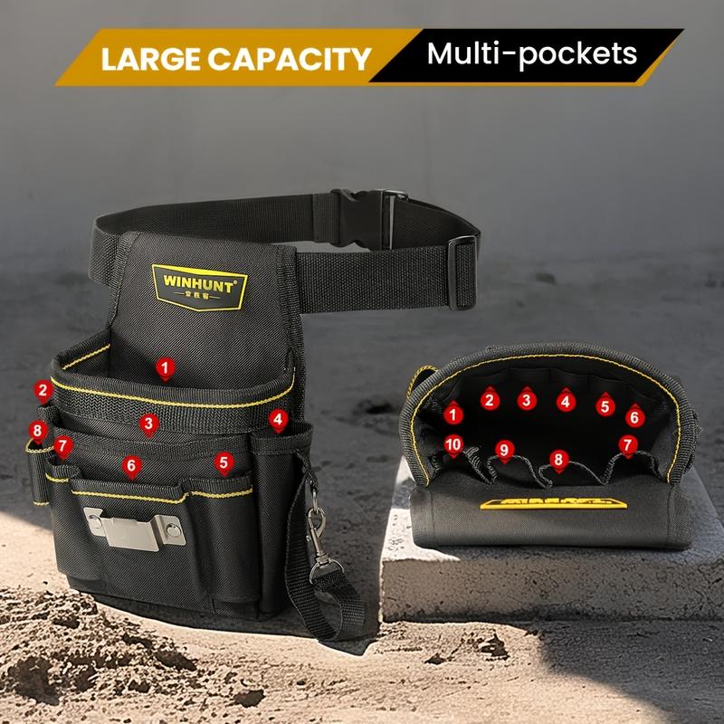 Tool belt set, including small tool bag, electrician and carpenter tool bag with belt clip, men's gardening tool bag, tool belt, tool kit, and tool bag Tool belt set, including small tool bag, electrician and carpenter tool bag with belt clip, men's gardening tool bag, tool belt, tool kit, and tool bag