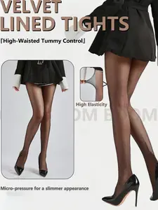 Women's Sexy Versatile Wear 20D Sheer Pantyhose, Summer Thin Fitted Casual Style, Plain Pattern, Perfect for Any Occasion