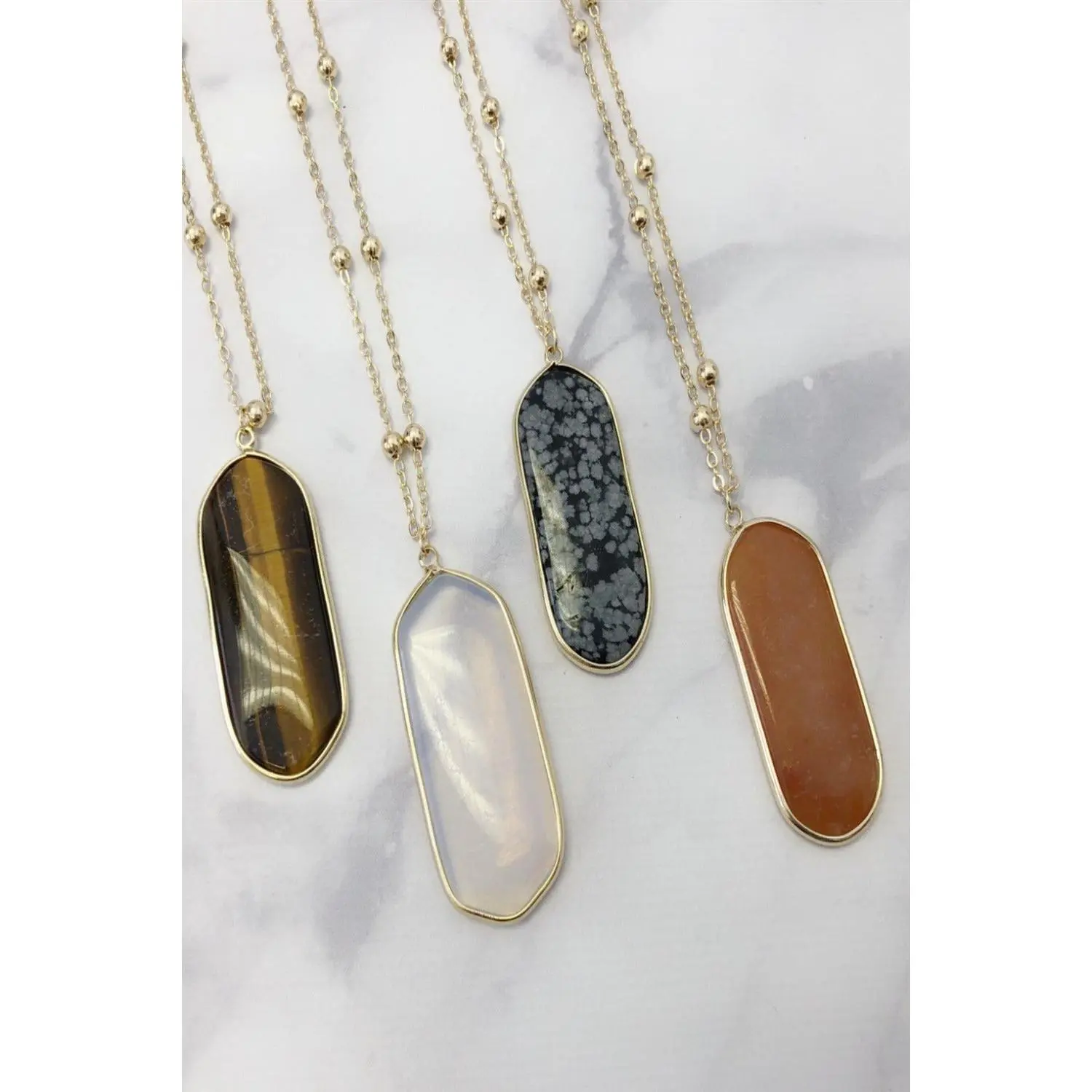 Oval Beaded Pendant - Final Sale