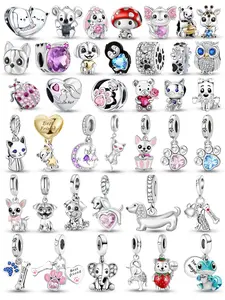 Cute Animal Themed Beads Pendant Charms, Fashionable Jewelry Making Kit for Bracelet & Necklace, DIY Jewelry Making Accessories for Women & Girls, Diy Beading Accessories