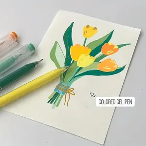 207/240 Color Gel Pens Set, 9 Colors Series, Large Capacity, Quick-Dry, Waterproof, 0.6mm Fine Tip, Student Art Supplies