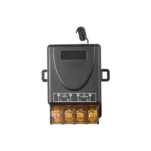 433mhz Universal Wireless Remote Switch, 220v Single Channel Relay Receiver with 2 Transmitters, Garage Door, Electric Curtains, Lighting