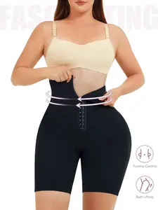 High Waist Four-Way Shapewear Pants, Dual Compression Strong Sculpting, Detachable Butt Pad, Breathable Tummy Control Undergarment