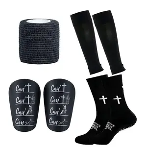 Anti-slip Football Men's SocksSocks and Guard Set, Non-slip Soccer Socks with Shin Guards, Football Protective Set for Men & Women, Soccer Accessories,Gift