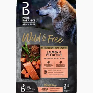 Pure Balance Wild & Free Grain-Free Salmon & Pea Recipe Dry Dog Food, 24 lbs