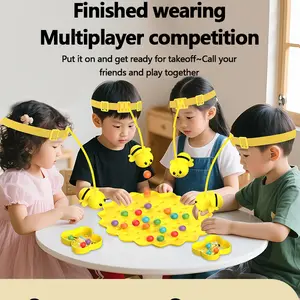 Children's Bee-Picking Adventure Tabletop Game Magnetic Fishing Puzzle Interactive Toy for Kids Parent-Child Fun Bee-Shaped Design Ideal Birthday Festival Christmas Gift for Boys and Girls