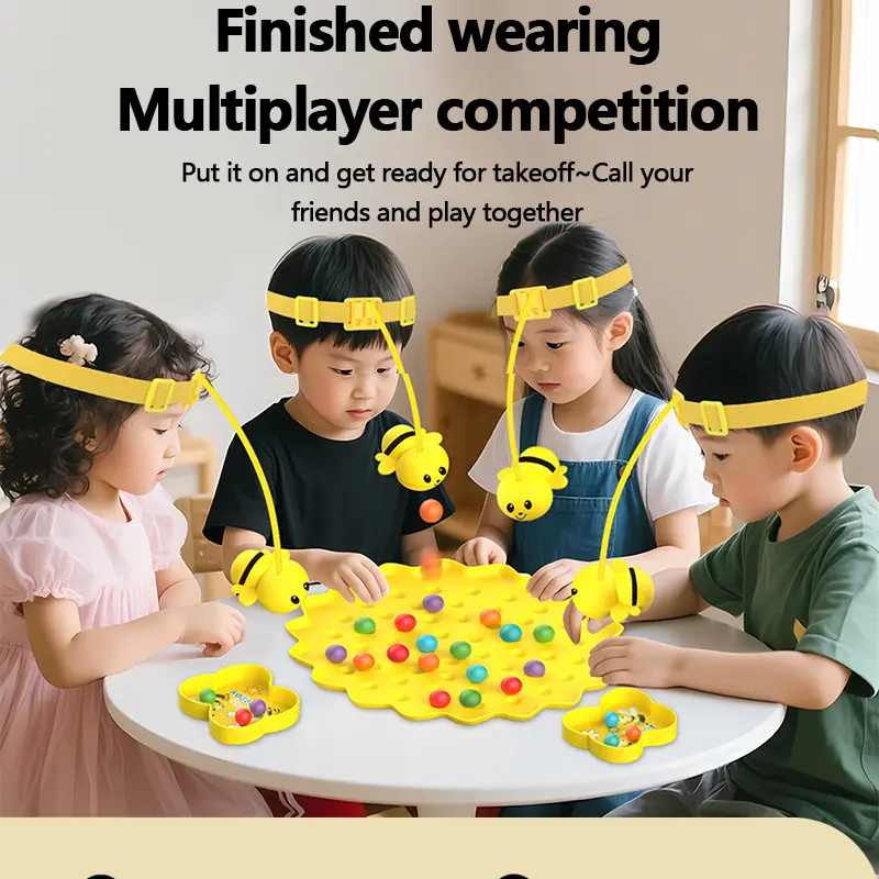 Children's Bee-Shaped Magnetic Fishing Puzzle Tabletop Game, Interactive Parent-Child Fun Toy for Kids, Boosts Children Development & Problem-Solving Skills, Ideal Birthday Festival Christmas Gift