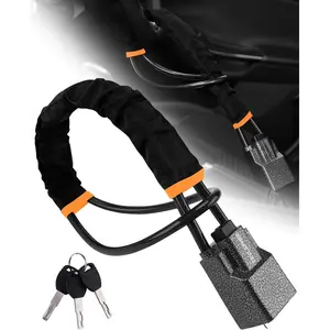 Steering Wheel Lock Seat Belt Lock Universal Anti Theft Car Device Car Lock Car Theft Prevention with 3 Keys for Car Security Fit Most Vehicles Truck SUV Van(Black)