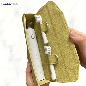 Travel Toothbrush Case,Portable Oral Care Storage Pouch,Durable Fabric Dustproof Protective Holder,Multi Compartment Lightweight Oral Organizer Compact Carry Design,Ideal for Business Trip,Camping,Gym,School Home Daily Bathroom Toiletry Use, Mini Travel P