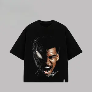 [100% Heavyweight Cotton] Victor Wembanyama Venom Graphic Vintage Wash Tee | Spurs Nation Basketball Streetwear | Oversized Wemby Fan Apparel | Perfect Father's Day Gift 2026