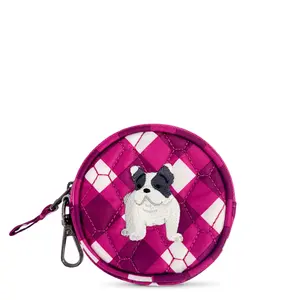 Embroidered Circle Pouch