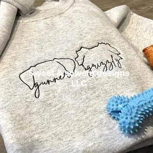Custom dog/cat embroidered crew