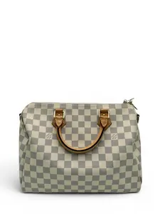 Pre-owned Louis Vuitton COATED CANVAS Shoulder Bags SPEEDY 30 DAMIER AZUR