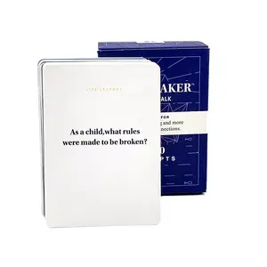 1 box of healing dialogue cards, an ideal must-have for party activities. Social interaction card games, suitable for families to participate in social skills activities and have fun opening remarks. Ice-breaking entertainment board games
