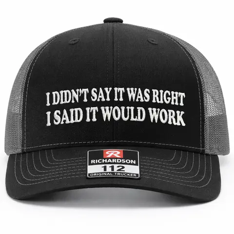 I Said It Would Work Embroidered Richardson Hat