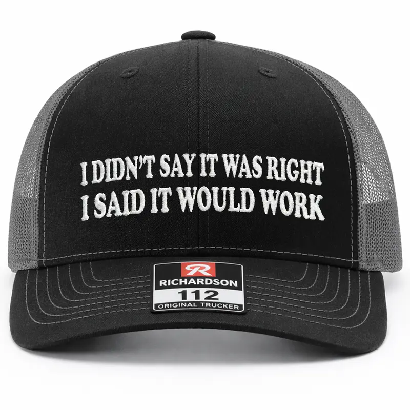 I Said It Would Work Embroidered Richardson Hat