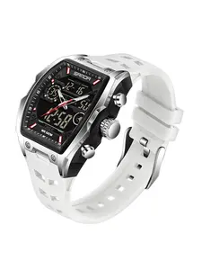 Men's Fashion Quartz Digital Watch, Casual Sporty Digital Watch with Luminous Dial & Alarm Mode, Trendy Watch for Daily Life