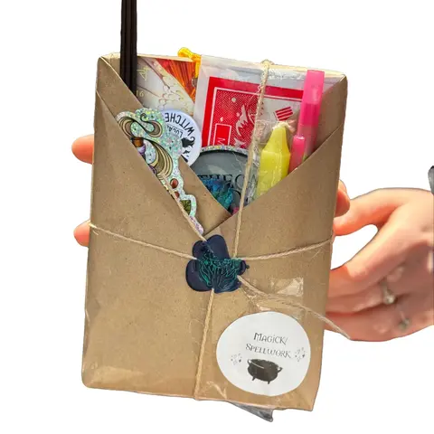 AMITYVILLE APOTHECARY Blind Date with a Book - Witchy Edition, Curated Magical Fantasy Literature with Crystal-Infused Aromas Surprise, Energy-Boosting Gift Curated for Witchy Souls & Metaphysics Enthusiasts