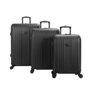 360 stand American Flyer AF122-ST3-BLK 3-Piece Moraga Expandable Hard-Side Spinner Luggage Set with Spinner Wheels - Black, Spinnerwheels